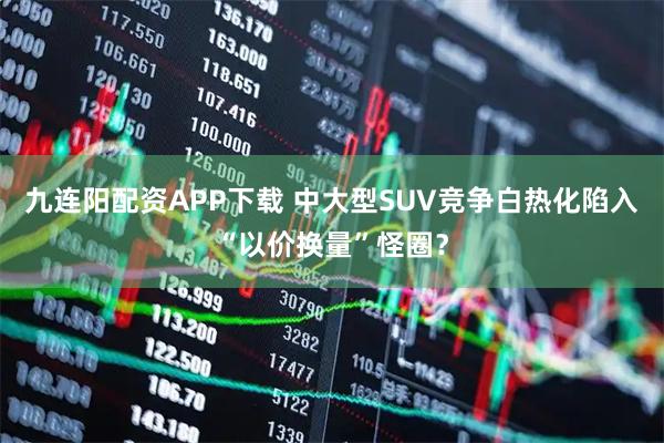 九连阳配资APP下载 中大型SUV竞争白热化　陷入“以价换量”怪圈？
